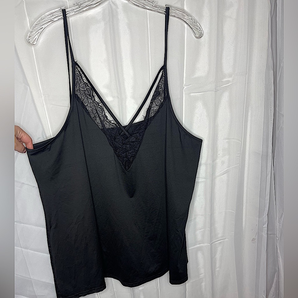 Shein plus size tank top with lace trim